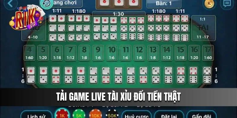 Tải game Live Tài Xỉu đổi tiền thật